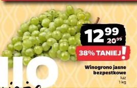 Winogrono jasne bezpestkowe