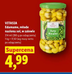 Vitasia edamame, młode nasiona soi, w zalewie