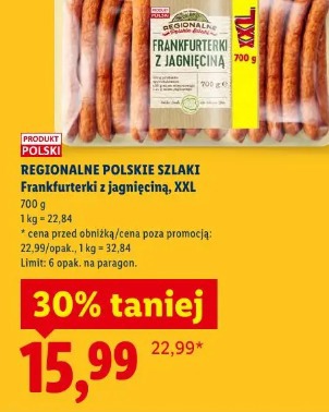 Regionalne Polskie Szlaki Frankfurterki z jagnięciną, XXL