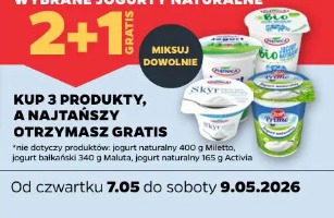 Wybrane jogurty naturalne 2+1 gratis