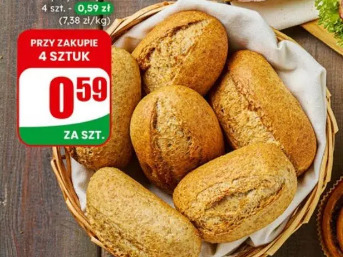 Bułka paluch pszenny graham