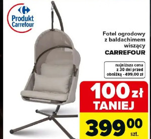 Fotel ogrodowy z baldachimem wiszący Carrefour