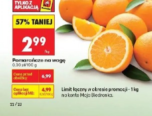 Pomarańcze na wagę