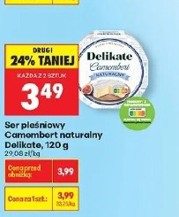 Ser pleśniowy Camembert naturalny Delikate