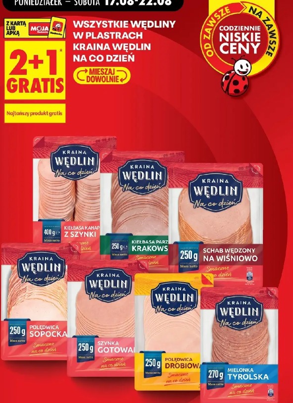 Kraina Wędlin na co dzień wędliny w plastrach