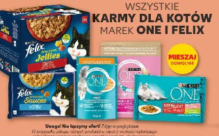 Wszystkie karmy dla kotów marek ONE i FELIX