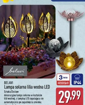 Belavi Lampa solarna lilia wodna LED