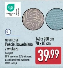 NOVITESSE Pościel bawełniana z wiskozą 140 x 200 cm 70 x 80 cm