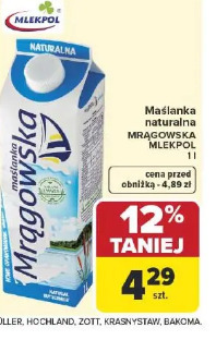 Maślanka naturalna Mrągowska Mlekpol