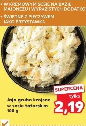 Jaja grubo krojone w sosie tatarskim
