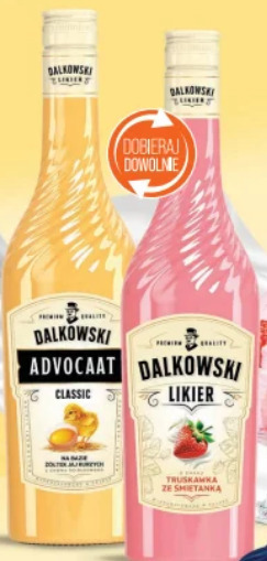 Likier Dalkowski Advocaat lub o smaku Truskawka ze Śmietanką