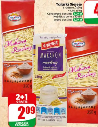Makaron krajanka bezjajeczny
