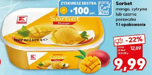 Sorbet mango, cytryna lub czarna porzeczka