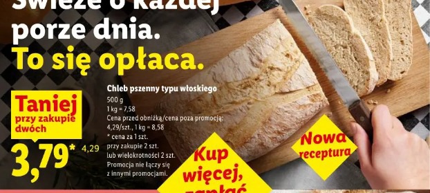 Chleb pszenny typu włoskiego