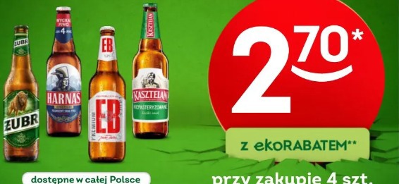 Piwo Żubr, Harnaś, EB, Kasztelan