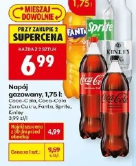 Napój gazowany Coca-Cola, Coca-Cola Zero, Fanta, Sprite, Kinley