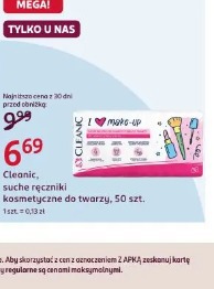 Cleanic, suche ręczniki kosmetyczne do twarzy, 50 szt.