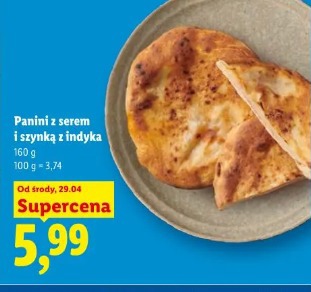 Panini z serem i szynką z indyka