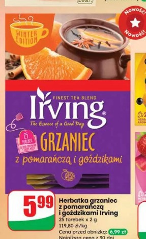 Herbatka grzaniec z pomarańczą i goździkami Irving