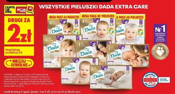 Dada Extra Care wszystkie pieluszki
