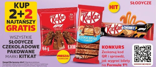 Słodycze czekoladowe pakowane marki KitKat