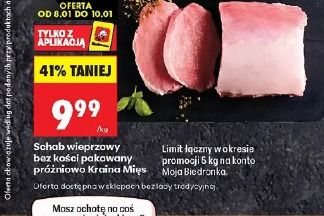 Schab wieprzowy bez kości pakowany próżniowo Kraina Mięs