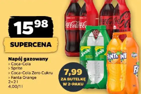 Napój gazowany Coca-Cola, Sprite, Coca-Cola Zero Cukru, Fanta Orange