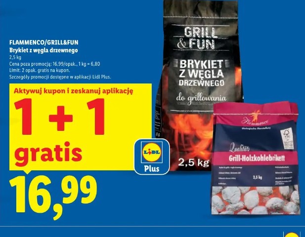 Flamenco/Grill&Fun Brykiet z węgla drzewnego