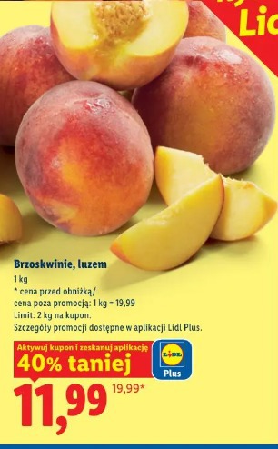 Brzoskwinie, luzem 1kg