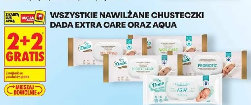 Wszystkie nawilżane chusteczki Dada Extra Care oraz Aqua