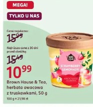 Brown House & Tea, herbata owocowa z truskawkami, 50 g