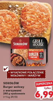 Sokołów Grill House Burger wołowy z warzywami