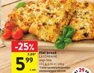 Flat bread La Lorraine vege feta