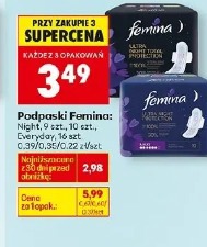Podpaski Femina: Night, 9 szt./Everyday, 15 szt.