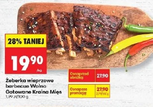 Żeberka wieprzowe barbecue Wolno Gotowane Kraina Mięs