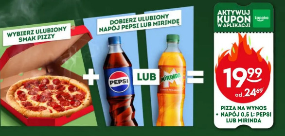 Pizza na wynos + napój 0,5 l: Pepsi lub Mirinda