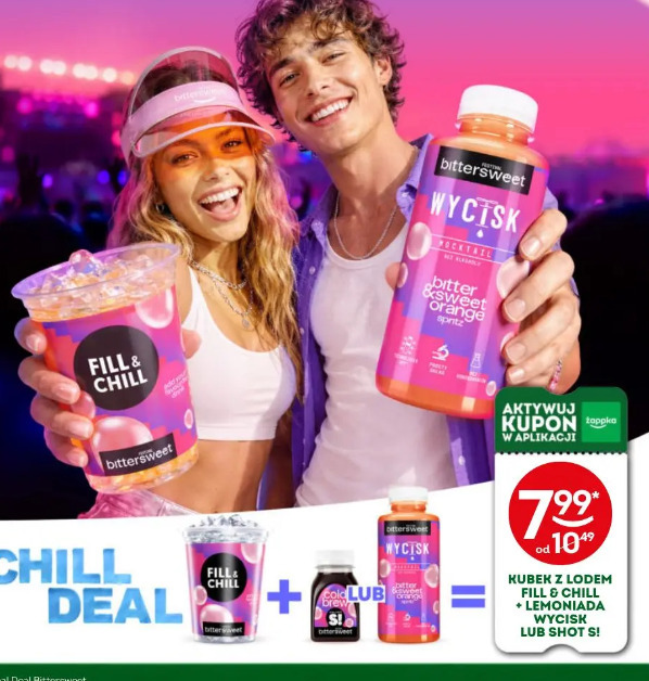 Meal Deal Bittersweet Kubek z lodem Fill & Chill + Lemoniada Wycisk lub Shot S!