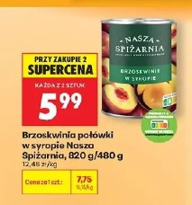 Brzoskwinia połówki w syropie Nasza Spiżarnia