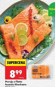 Porcje z fileta łososia Marinero