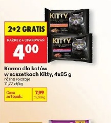 Karma dla kotów w saszetkach Kitty, 4x85 g