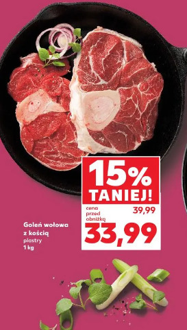 Goleń wołowa z kością plastry