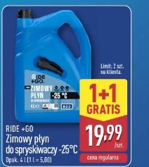 RIDE +GO Zimowy płyn do spryskiwaczy -25°C