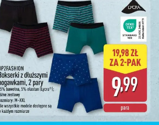 Up2fashion Bokserki z dłuższymi nogawkami, 2 pary