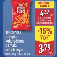 Sun Snacks Chrupki kukurydziane o smaku orzechowym