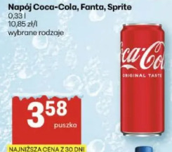 Napój Coca-Cola, Fanta, Sprite