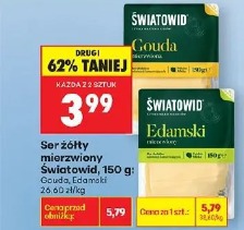 Ser żółty mierzwiony Światowid Gouda, Edamski