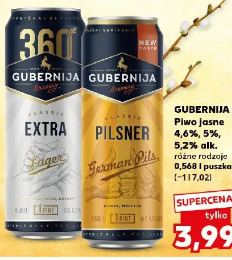 Gubernija Classic Extra, Pilsner Piwo jasne 4,6%, 5,2% alk.
