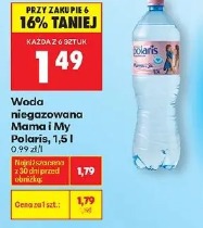 Woda niegazowana Mama i My Polaris, 1,5 l