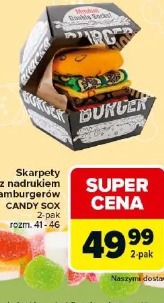 Skarpety z nadrukiem hamburgerów CANDY SOX