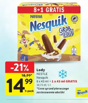 Lody Nesquik Nestle